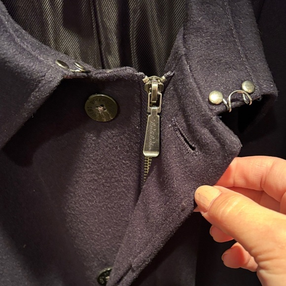 Brooks Brothers Loro Piana Storm System Dark Blue Car Coat Topcoat - Picture 3 of 9